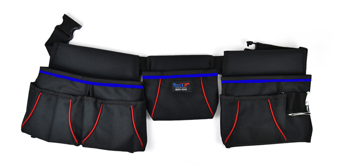  Nylon Double Tool Pouch Belt - Jumbo Pockets