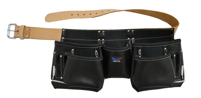 Full Grain Double Tool Belt - 11 Pockets
